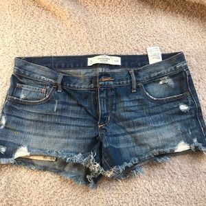 Abercrombie Medium Wash Ripped Shorts Size 8